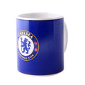 Blau - Front - Chelsea FC Fade Wappen Design Keramik Becher