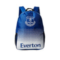 Blau-Weiß - Front - Everton FC Fade Wappen Design Fußball Rucksack