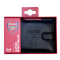 Schwarz - Back - Arsenal FC RFID geprägter Leder Geldbeutel