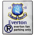 Weiß-Blau - Front - Everton FC, Metall Schild, No Parking