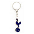 Marineblau-Silber - Front - Metall-Schlüsselanhänger mit Tottenham Hotspur FC Design