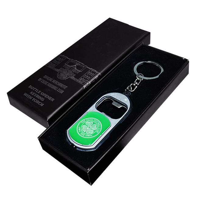 Grün - Back - Celtic Flaschenöffner Schlüsselanhänger mit Licht