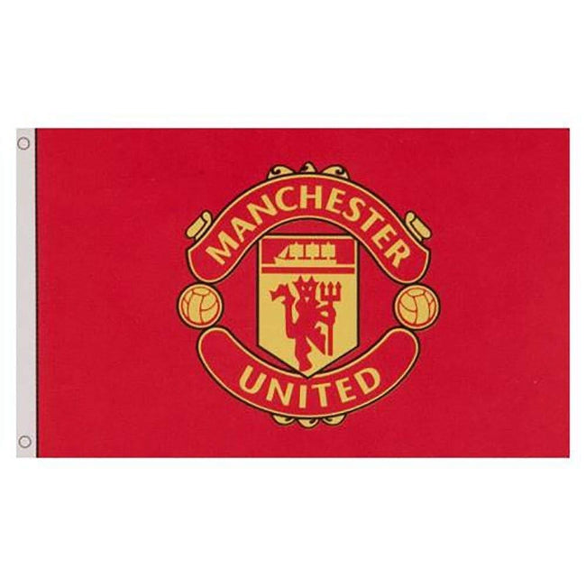 Rot - Front - Manchester United FC Core Wappen-Fahne