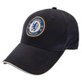 Marineblau - Side - Chelsea FC Unisex Baseball Kappe mit Club Wappen