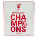 Weiß - Front - Liverpool FC - Türschild "Premier League Champions", 2020