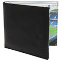 Schwarz - Front - Leder-Geldbeutel - Geldbörse mit Tottenham Hotspur FC Fußball-Stadium Design