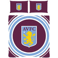 Weinrot-Blau-Gelb - Front - Aston Villa FC - Bettwäsche-Set, Puls