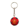 Rot-Schwarz - Front - Manchester United FC - Schlüsselanhänger Wappen  Ball