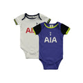 Marineblau-Weiß - Front - Tottenham Hotspur FC - Bodysuit für Baby (2er-Pack)