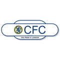 Weiß-Blau - Front - Chelsea FC - Türschild "Retro Years", Wappen