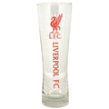 Durchsichtig-Rot - Front - Fußball Bierglas - Weizenglas mit Liverpool FC Logo