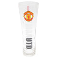 Durchsichtig - Front - Fußball Bierglas - Weizenglas mit Manchester United FC Logo