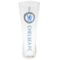 Durchsichtig-Blau - Front - Fußball Bierglas - Weizenglas mit Chelsea FC Logo