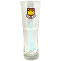 Durchsichtig - Front - Fußball Bierglas - Weizenglas mit West Ham United FC Logo