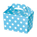 Blau-Weiß - Front - Geschenkschachteln, Pappe, Gepunktet 10er-Pack