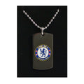 Silber-Weiß-Blau - Front - Kette mit Erkennungsmarke, Design Chelsea FC