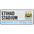 Weiß-Blau - Front - Straßenschild mit Manchester City Design