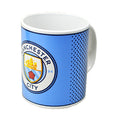 Himmelblau-Weiß - Front - Manchester City FC - Kaffeebecher, mit Farbverlauf, Keramik
