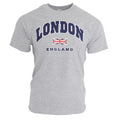 Sportgrau - Front - Herren T-Shirt mit London-England-Aufdruck, kurzärmlig, Rundhals