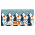 Blau-Orange-Weiß - Front - National Geographic - Badetuch "Keep Earth Cool", Pinguin