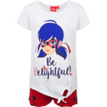 Rot-Weiß-Blau - Front - Miraculous Lady Bug - "Be Delightful" Schlafanzug mit Shorts für Mädchen