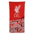 Rot - Front - Liverpool FC - Handtuch "Impact", Baumwolle, Logo