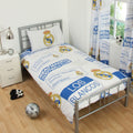 Weiß - Side - Real Madrid CF Kinder Offizielles Patch Fußballwappen Bettwäsche-Set