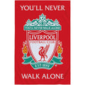 Rot-Weiß-Grün - Front - Liverpool FC - "You never walk alone" - Decke, Fleece