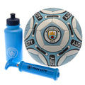 Blau-Weiß - Front - Manchester City FC - Fußball-Set mit Unterschriften