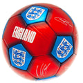 Rot-Blau - Side - England FA - Fußball mit Unterschriften