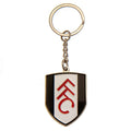 Silber-Weiß-Schwarz - Front - Fulham FC - Schlüsselanhänger Wappen