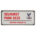 Weiß-Rot - Front - Crystal Palace FC - Tafel "Selhurst Park SE25"