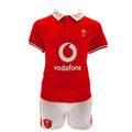 Rot-Weiß - Front - Wales RU - T-Shirt und Shorts für Baby