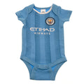 Blau-Cremefarbe-Braun - Side - Manchester City FC - "2023-2024" Bodysuit für Baby (2er-Pack)