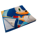 Blau-Gelb-Weiß - Back - Sonic The Hedgehog - Badetuch, Logo