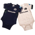 Weiß-Marineblau - Front - Scotland RU - "2023-2024" Bodysuit für Baby (2er-Pack)