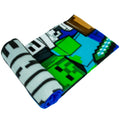 Blau-Bunt - Back - Minecraft - Decke, Fleece, Figuren