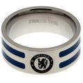 Silber-Blau - Front - Chelsea FC Farbstreifen Ring