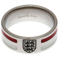 Silber-Rot-Weiß - Front - England FA Farbstreifen Ring