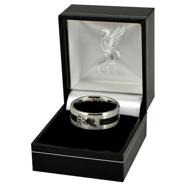 Silber - Back - Liverpool FC schwarzes Inlay Ring