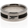 Silber - Front - Arsenal FC Inlay Ring Schwarz