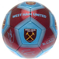 Weinrot-Himmelblau - Back - West Ham United FC - mit Unterschriften - Fußball