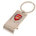 Silber-Rot - Front - Arsenal FC - Executive Schlüsselanhänger mit Flaschenöffner