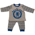 Grau-Blau - Front - Chelsea FC Schlafanzug für Baby