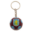 Weinrot-Blau-Gelb - Front - Aston Villa FC - Schlüsselanhänger Fußball