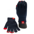 Schwarz-Rot - Front - Arsenal FC - Herren-Damen Unisex Handschuhe, Jerseyware