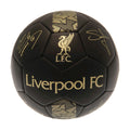 Schwarz-Gold - Front - Liverpool FC - "Phantom" Fußball mit Unterschriften