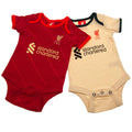 Rot-Cremefarbe - Front - Liverpool FC - Bodysuit für Baby (2er-Pack)