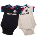 Marineblau-Weiß - Front - Scotland RU - Bodysuit für Baby (2er-Pack)