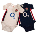 Weiß-Blau-Rot - Front - England RFU - Bodysuit für Baby (2er-Pack)